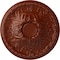 Ekena Millwork Tristan Ceiling Medallion (Fits Canopies up to 5 1/2"), Hand-Painted Firebrick, 26"OD x 3"P CM26TNFIF - alternate 1